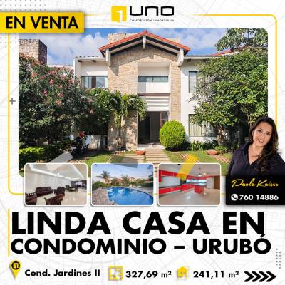 Casa en venta en condominio, Zona Urubo Foto