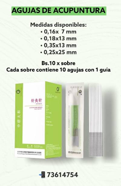 Agujas para acupuntura y punción seca Foto