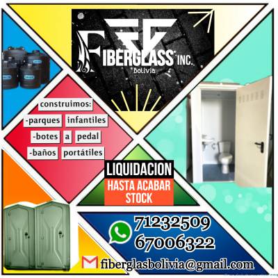 fabrica de balancines, juegos infantiles, baños portátiles Foto