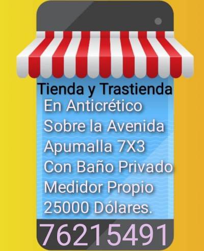 TIENDA Y TRASTIENDA EN ANTICRÉTICO Foto