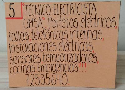 TÉCNICO ELECTRICISTA UMSA Foto