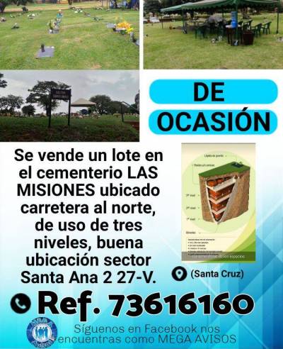 SE VENDE UN LOTE EN EL CEMENTERIO Foto
