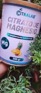 Citrato de magnesio en polvo. Foto