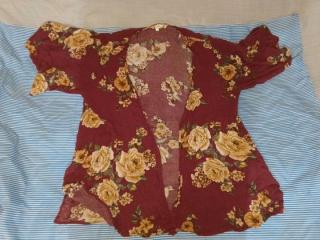 Camisa Floral frente Abierto para mujer Foto
